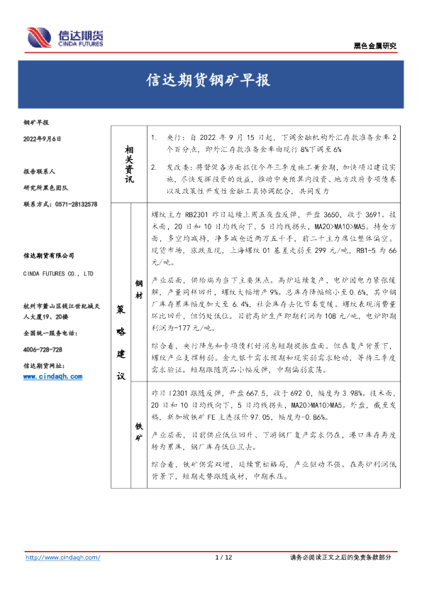 钢矿早报