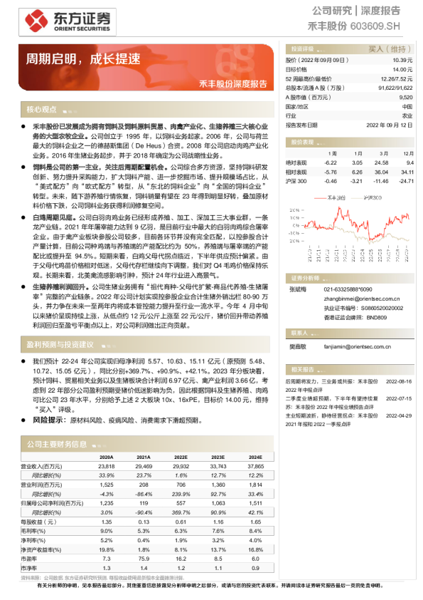 禾丰股份深度报告：周期启明，成长提速