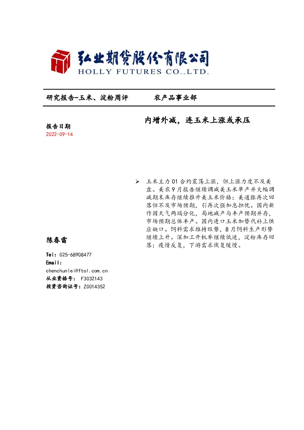 报告封面