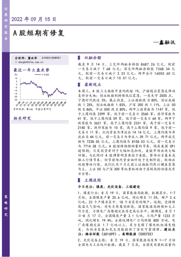 鑫融讯：A股短期有修复