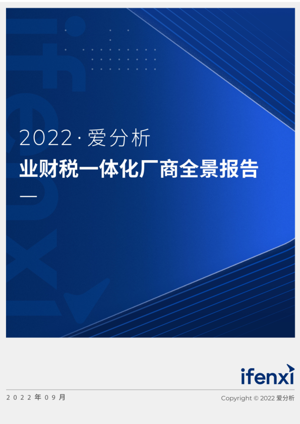 业财税一体化厂商全景报告