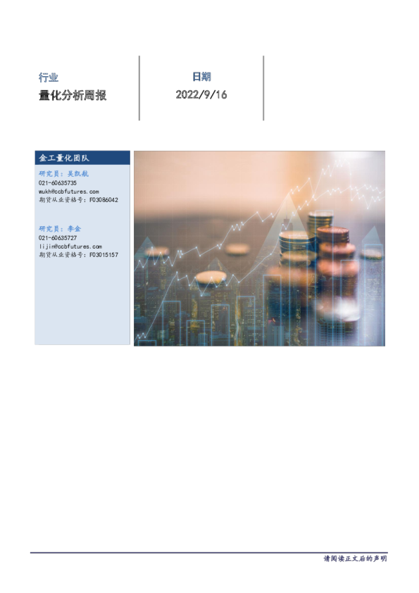 量化分析周报