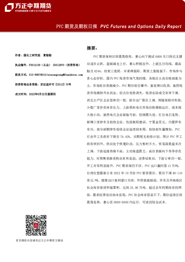 PVC期货及期权日报