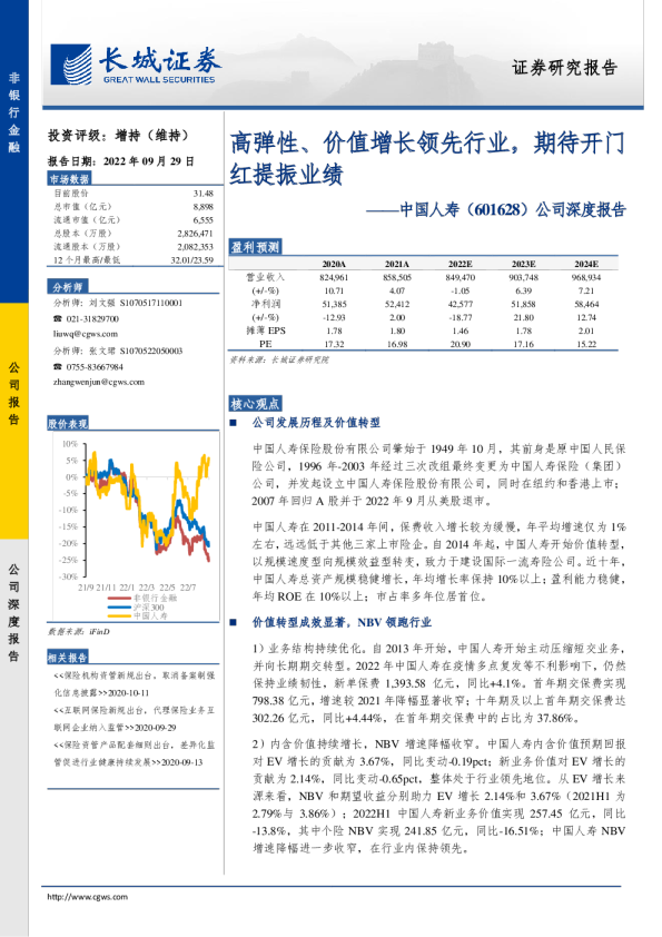 公司深度报告：高弹性、价值增长领先行业，期待开门红提振业绩