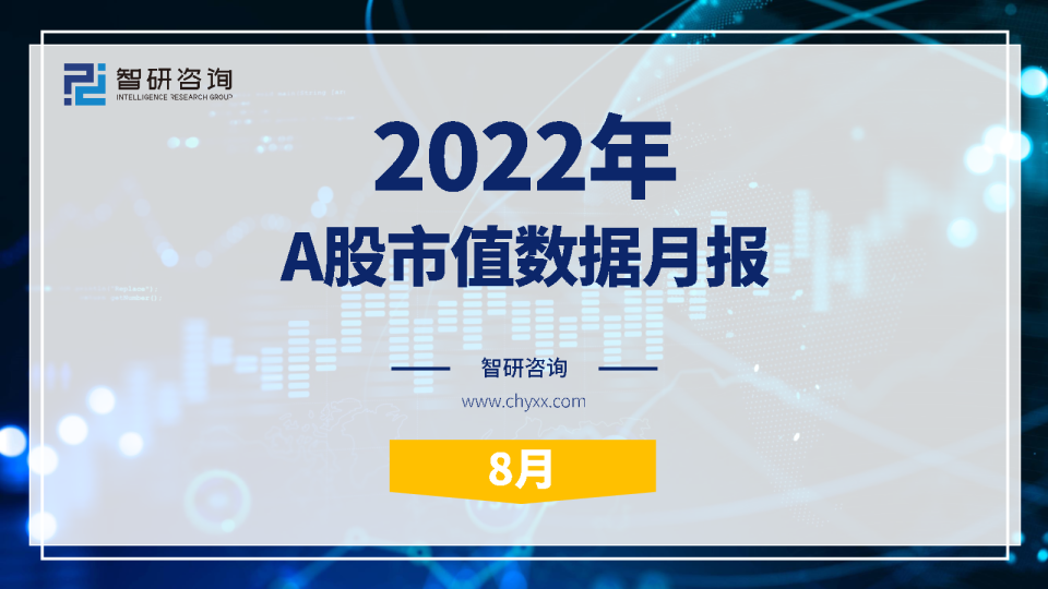 2022年8月A股市值数据月报