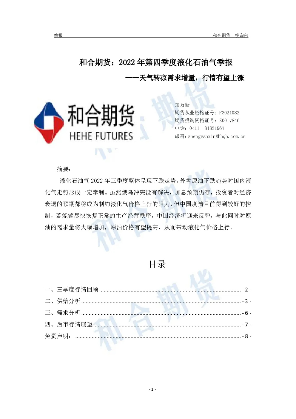 报告封面