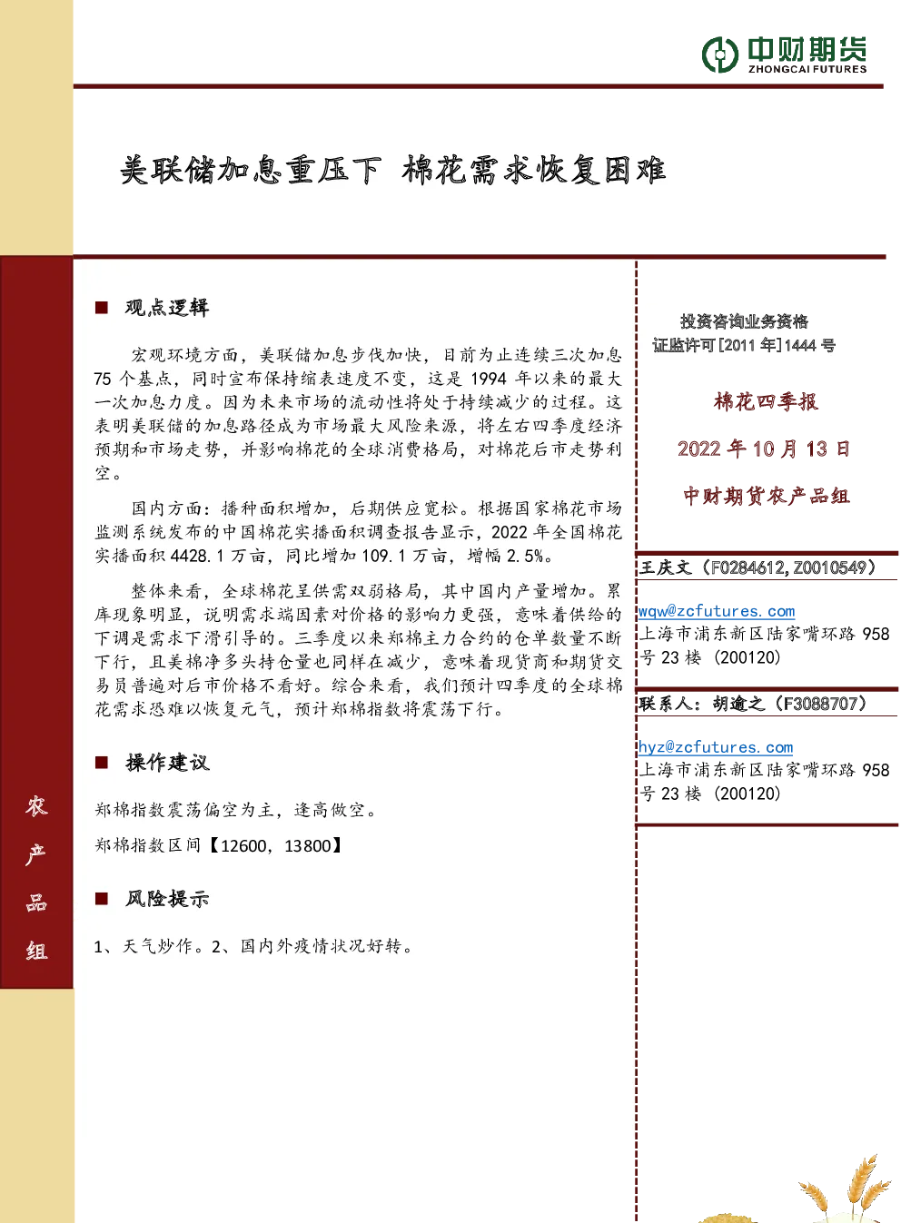 报告封面