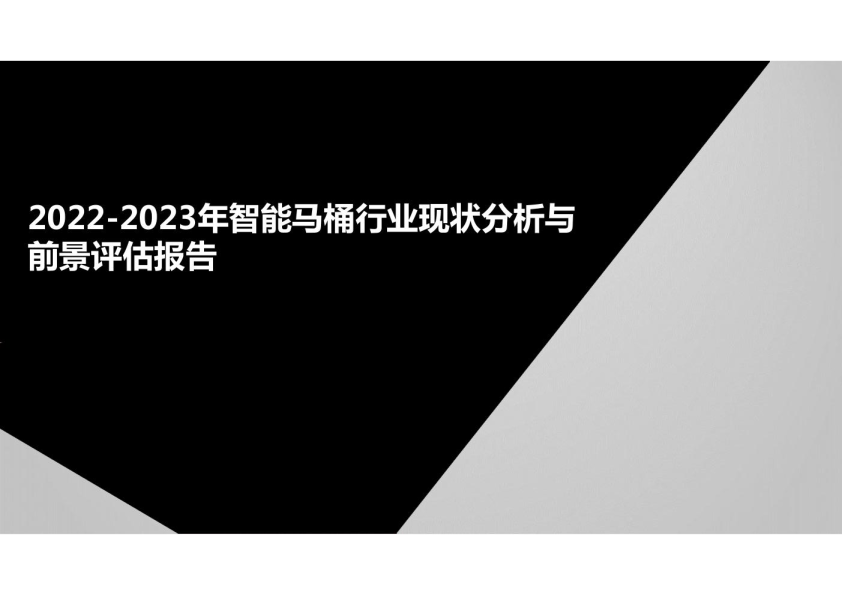 2022-2023年智能马桶行业现状分析与前景评估报告