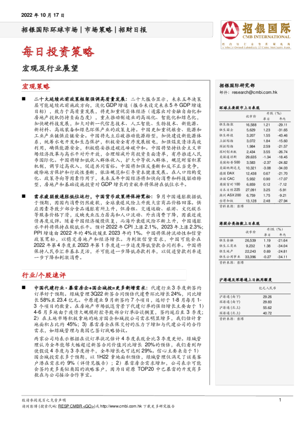 招财日报：每日投资策略