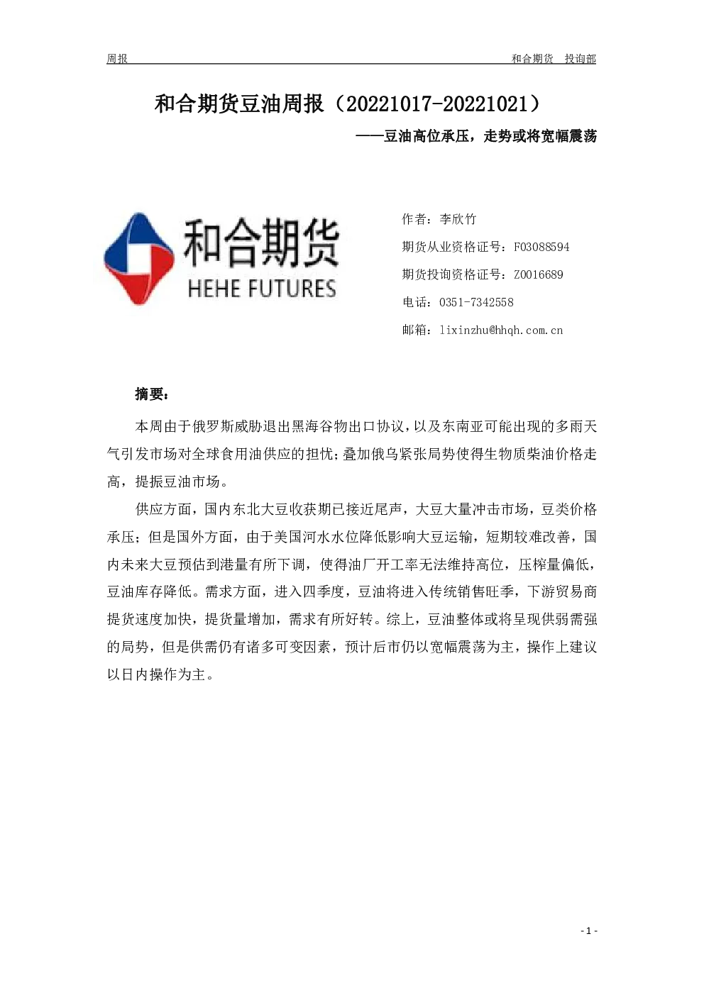 报告封面