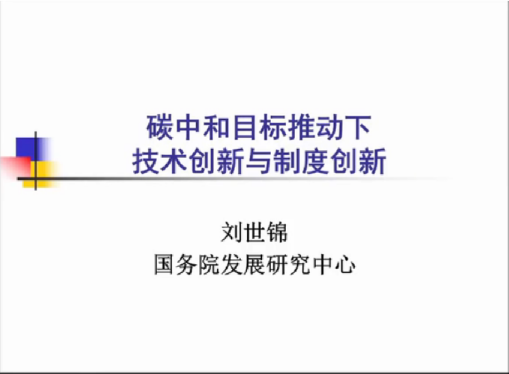 碳中和目标推动下技术创新和制度创新