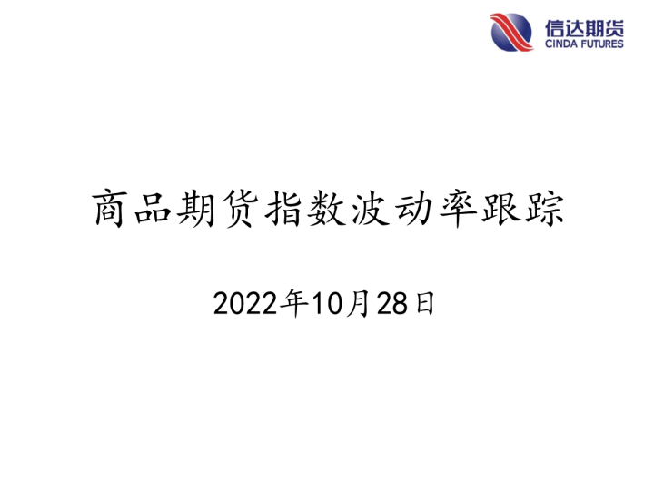 商品期货指数波动率跟踪