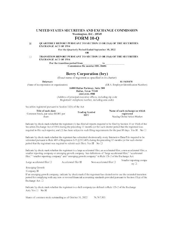 贝利石油 2021年度报告