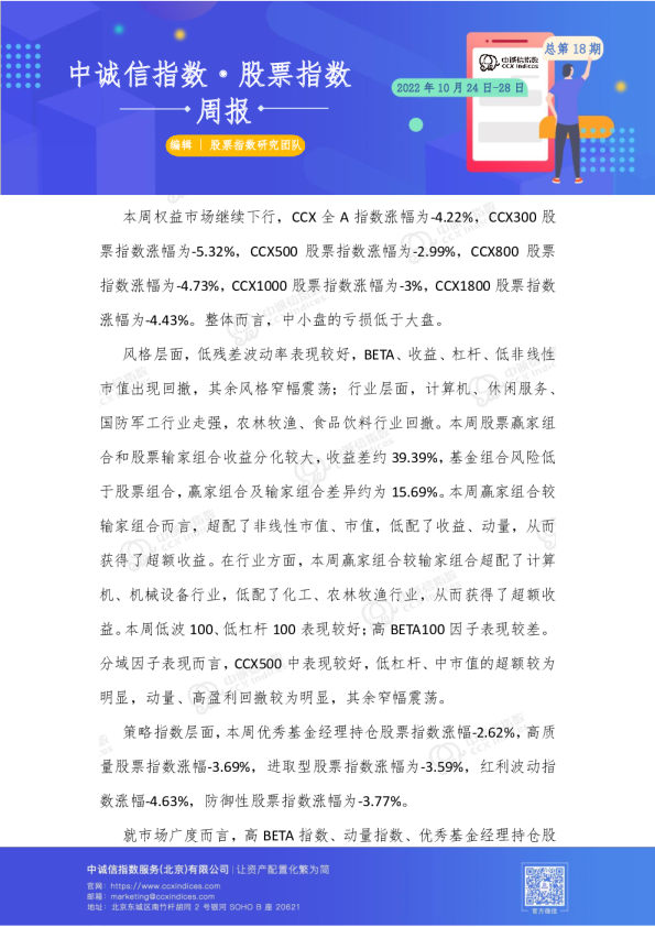 股票指数周报总第18期