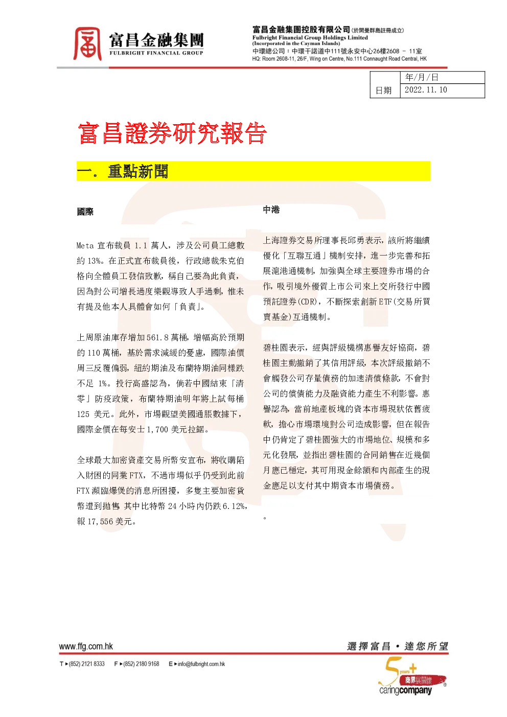 报告封面