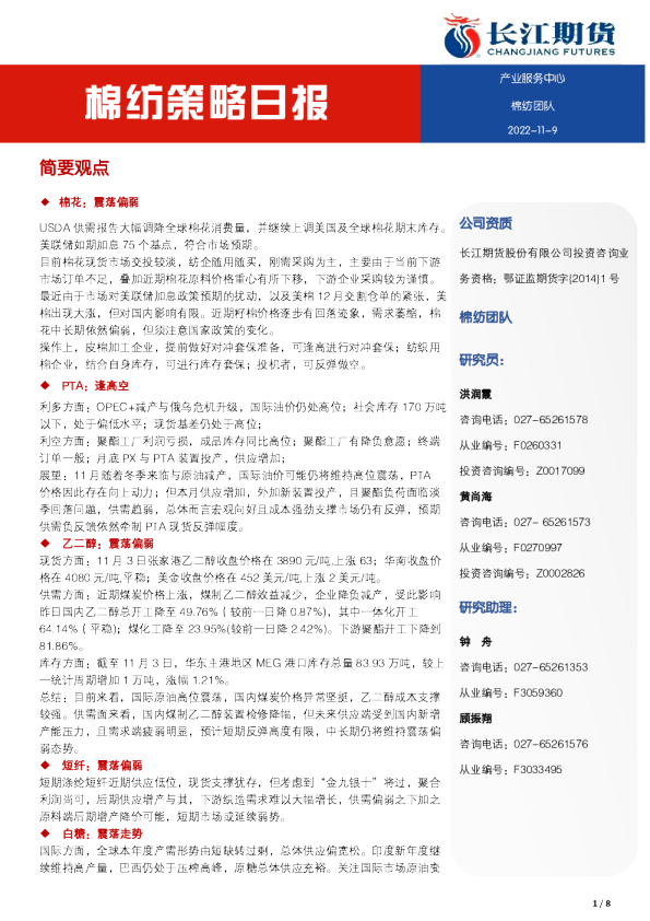 棉纺策略日报