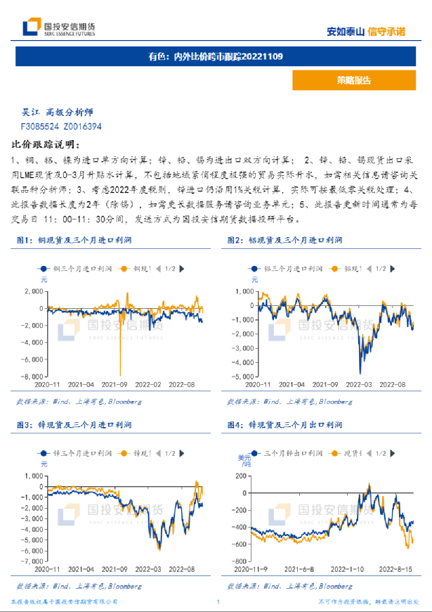 有色：内外比价跨市跟踪