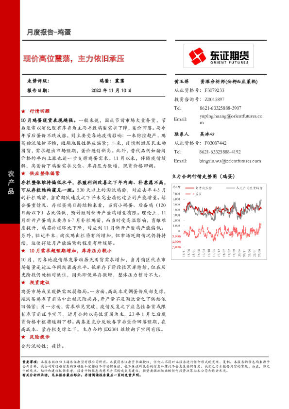 现价高位震荡，主力依旧承压
