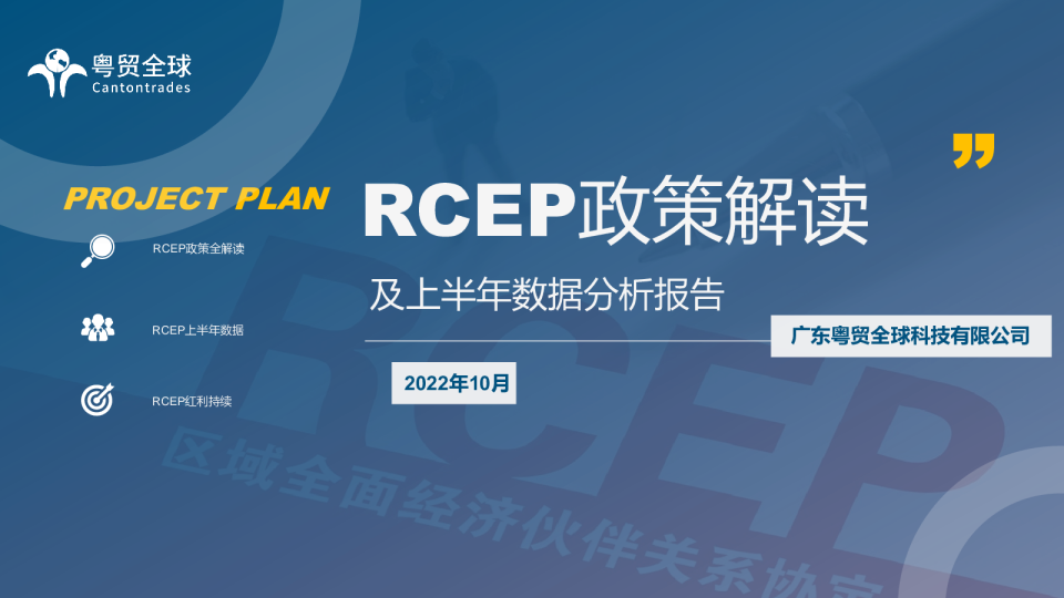 RCEP政策解读及上半年数据调研报告