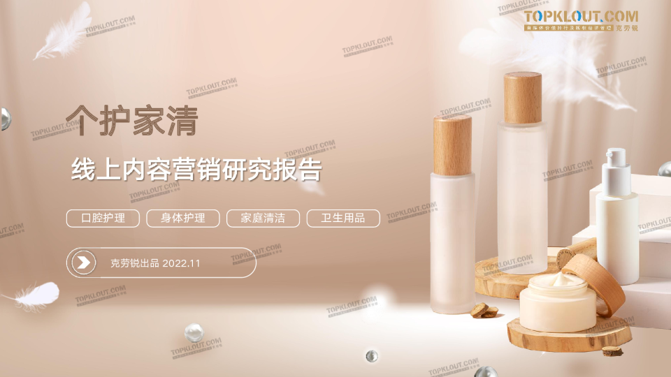个护家清线上内容营销研究报告