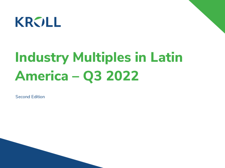 拉丁美洲的行业倍数 - 2022 年第三季度