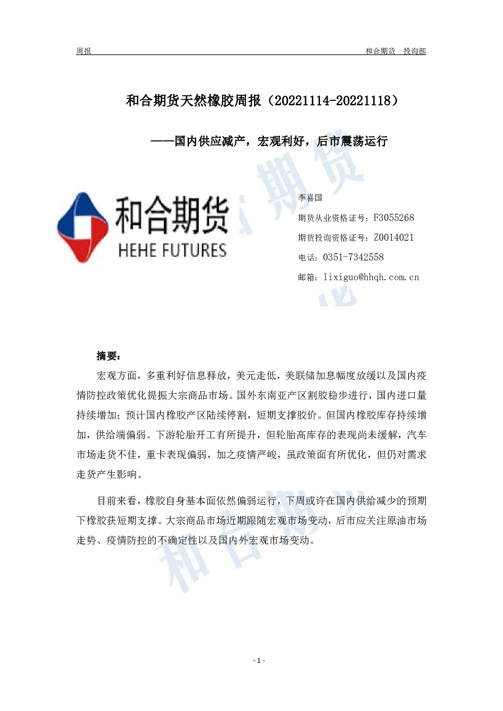 报告封面