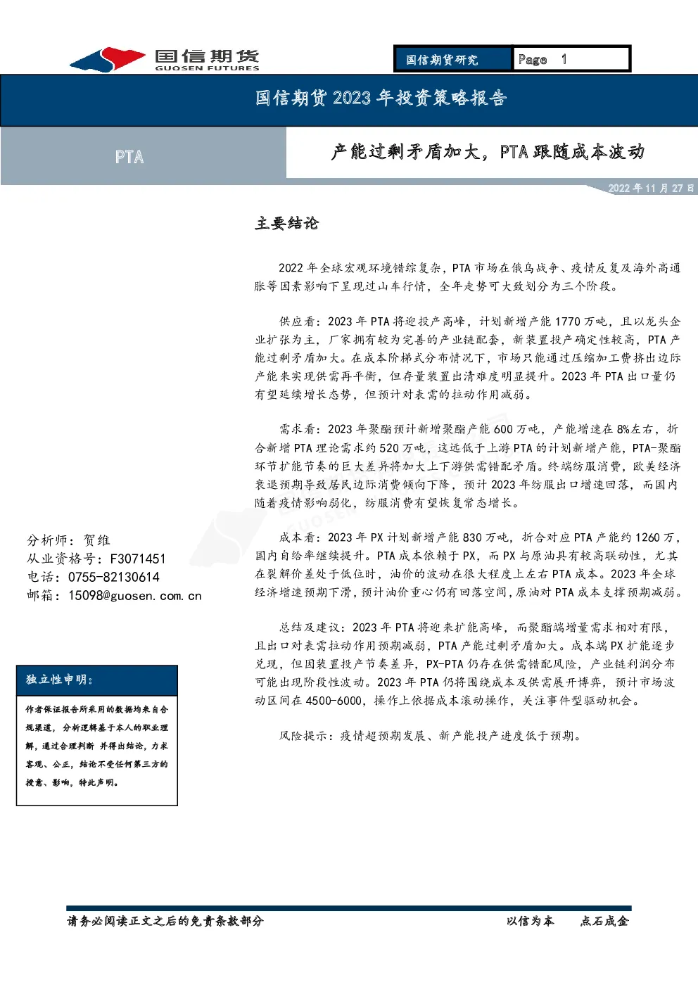 报告封面