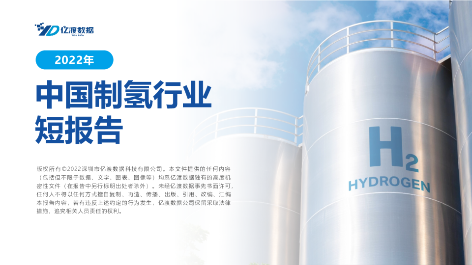 2022年中国制氢行业短报告
