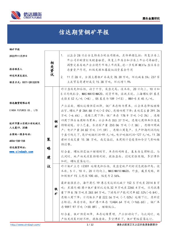 钢矿早报