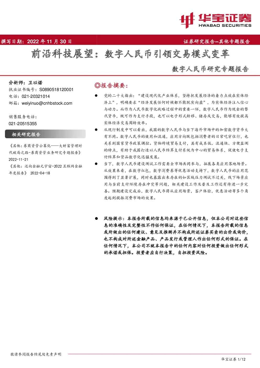 报告封面