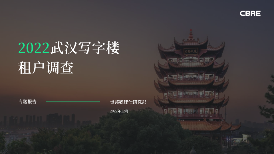 2022年武汉写字楼租户调查报告