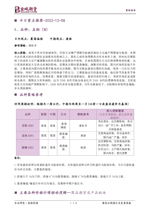 豆类油脂早报：美农报告，拉尼娜影响，美豆出口，油厂开工率，备货预期，豆粕强基差