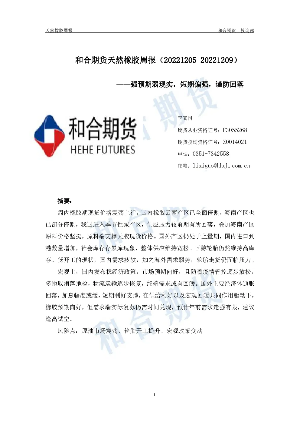 报告封面