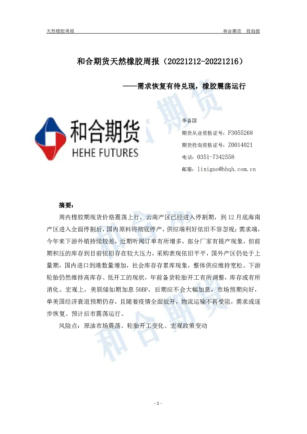 报告封面