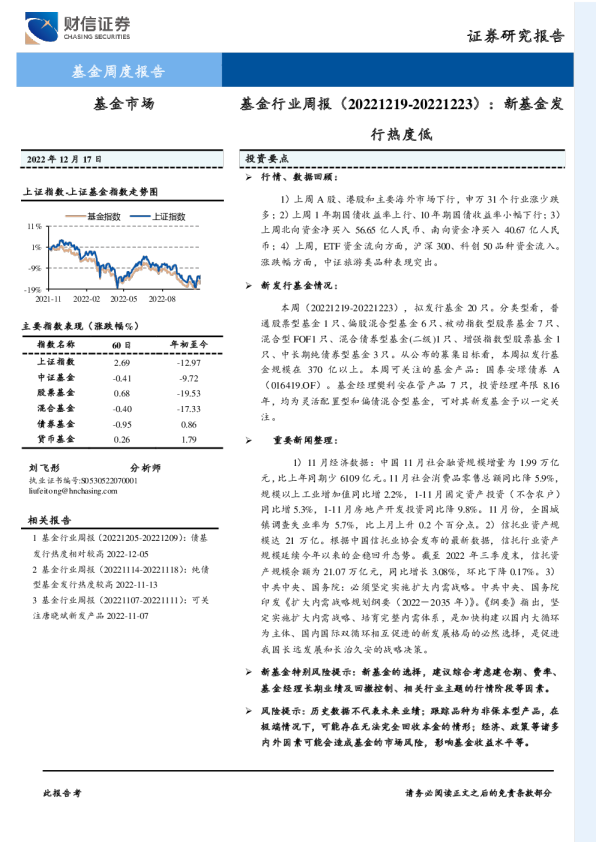 基金行业周报：新基金发行热度低