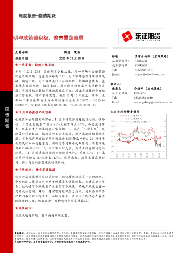 明年政策偏积极，债市震荡偏弱