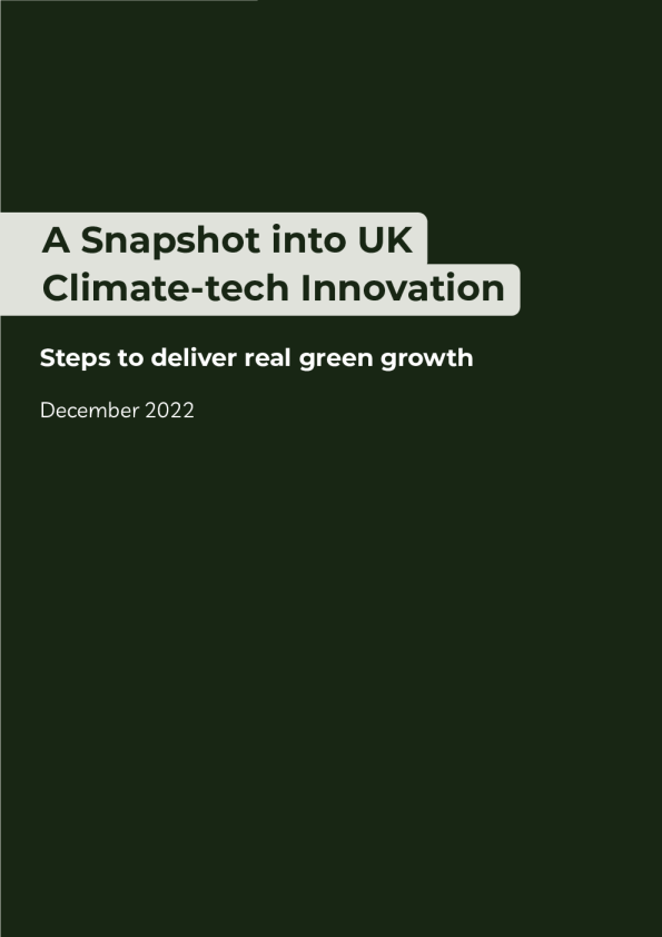 英国气候技术创新——我们如何实现绿色增长