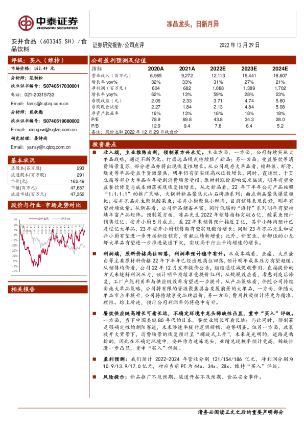 冻品龙头，日新月异