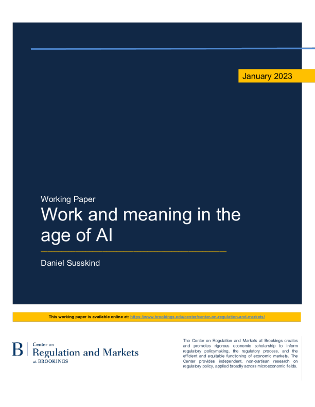 人工智能时代的工作与意义