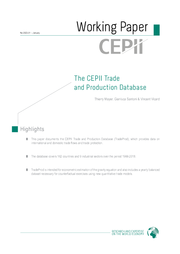 CEPII 贸易和生产数据库