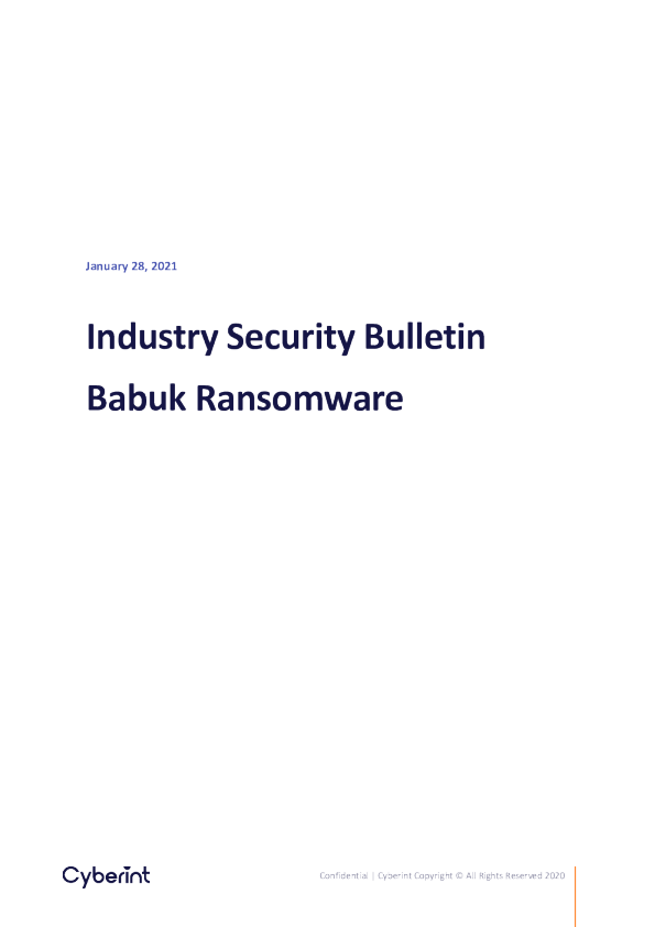 Babuk勒索软件–安全公告