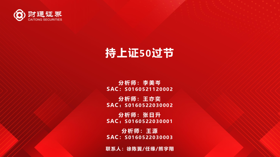 持上证50过节
