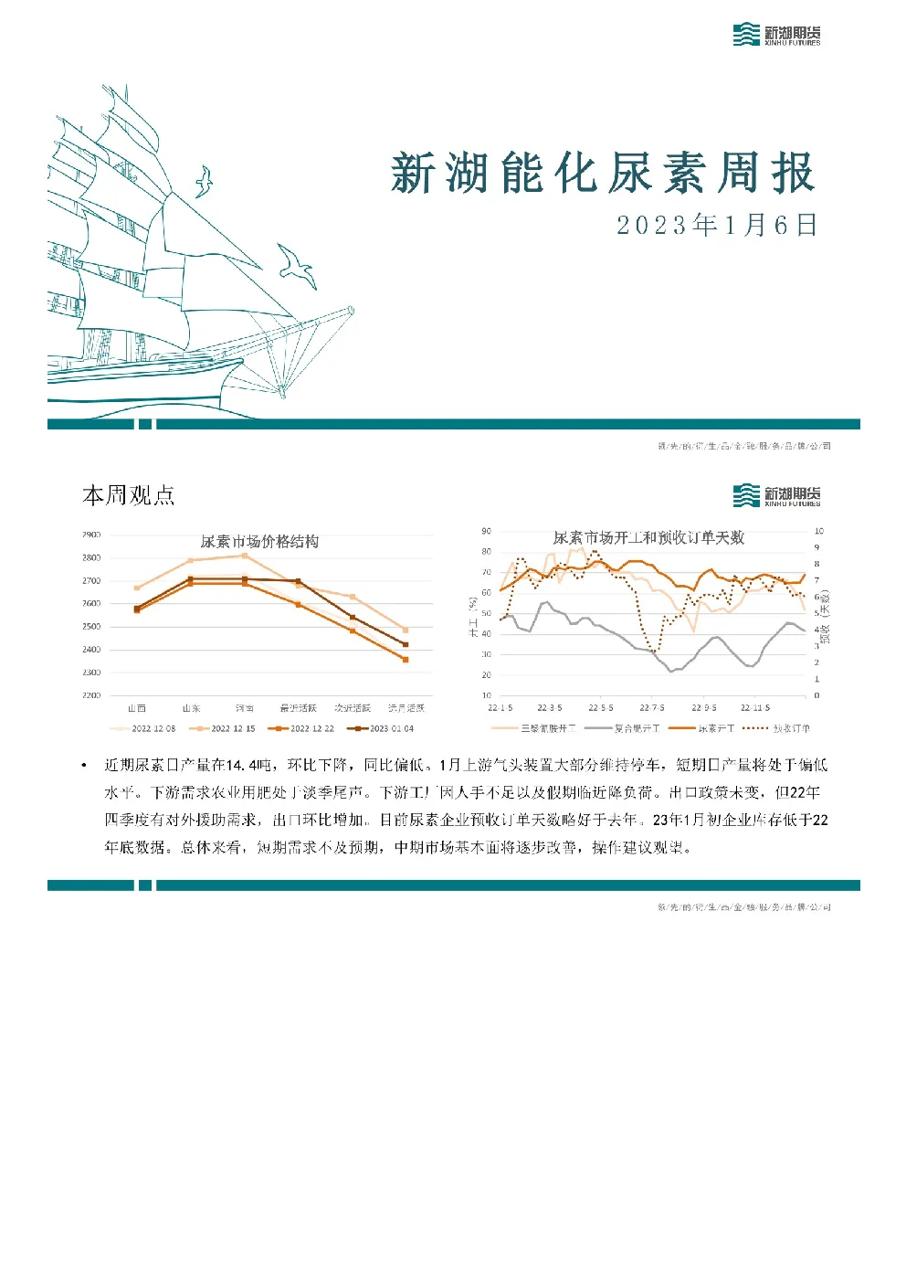 新湖能化尿素周报