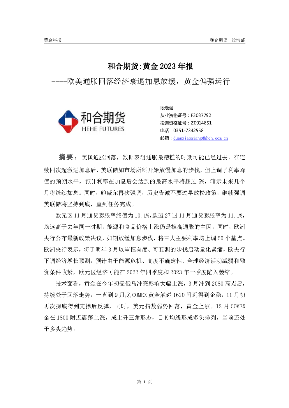 报告封面