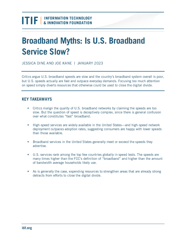 宽带误区：美国宽带服务慢吗？