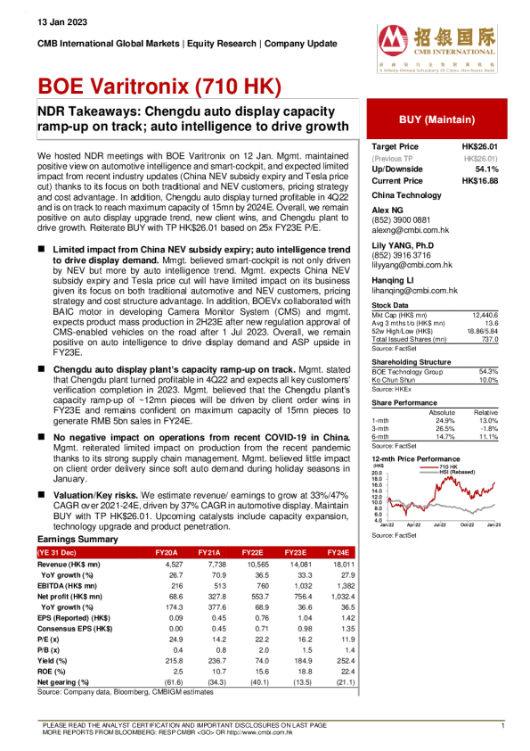 步入正轨;汽车智能