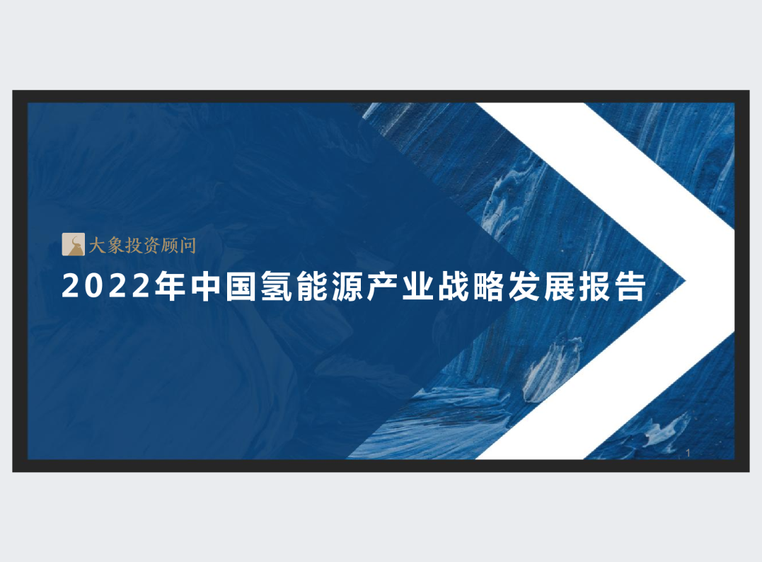 2022年中国氢能源产业战略发展报告