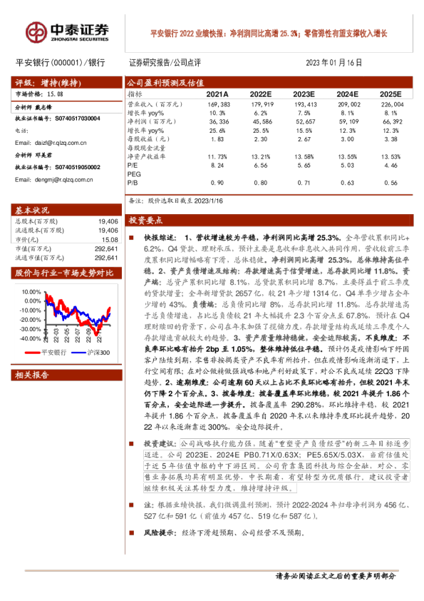 净利润同比高增25.3%，零售弹性有望支撑收入增长