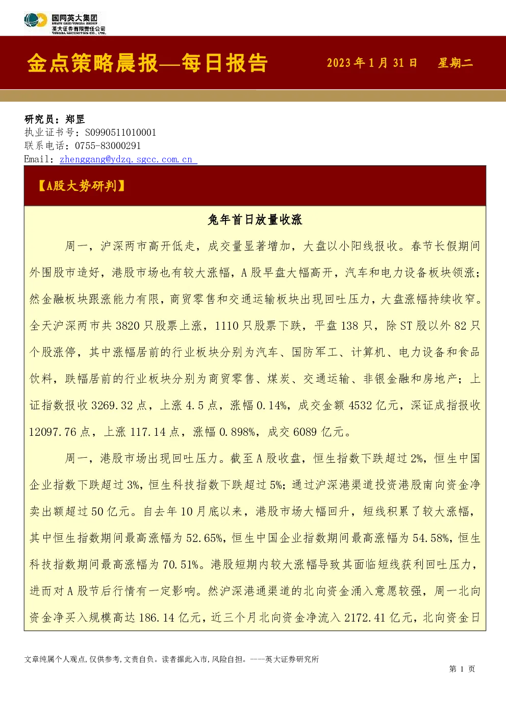 报告封面