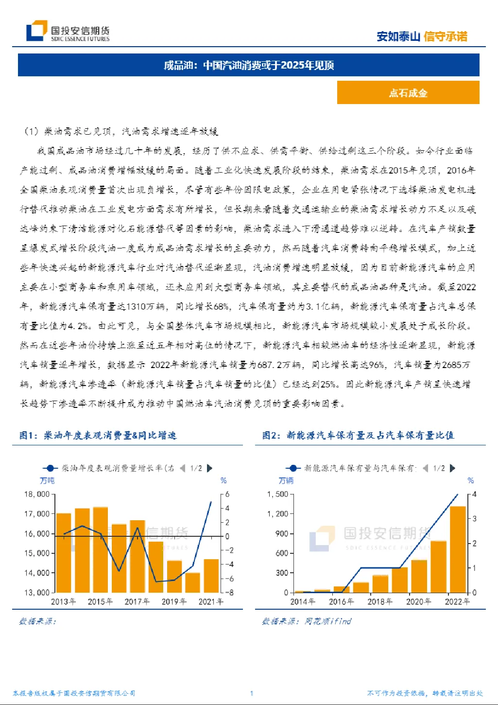 成品油：中国汽油消费或于2025年见顶